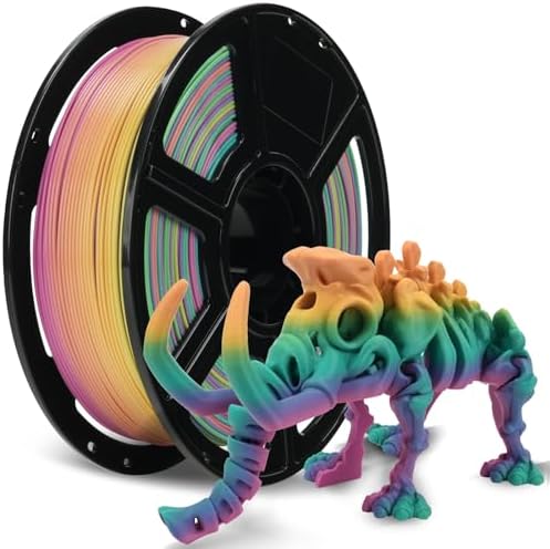 FLASHFORGE Rapid PLA 1.75mm Rainbow Candy, 500mm/s High Speed Printing, 3D Printer Filament 1kg Spool, Dimensional Accuracy +/- 0.02mm, Enjoy Exceptional Print Quality
