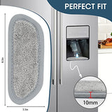 4P Magnetic Refrigerator Water Drip Tray Catcher Mat Kitchen Splash Guard Catcher Absorbent Fabric Drying Mat Pads Compatible with Ge,Whirlpool,Samsung Refrigerator Water&Ice Dispenser Accessories