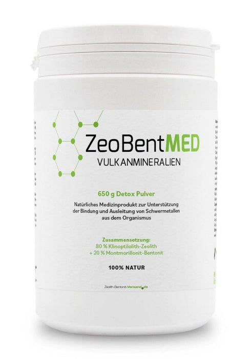 ZeoBent MED Detox-Pulver 650g, Zeolith-Bentonit, Medizinprodukt, Apothekenqualität, Vergleichssieger, Darmreinigung, Entgiftung von Schwermetallen, Entgiftungskur, Vulkanmineralien, Heilerde