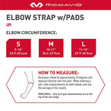 McDavid 489 Elbow Starp with Pads, Large, Black