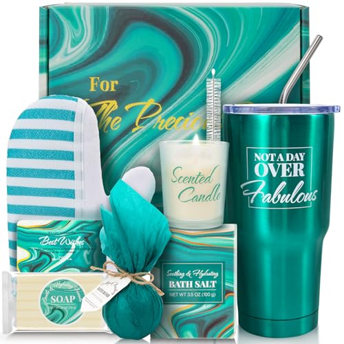 Bath Sets for Women Gift BODY & EARTH Gift Baskets for Women 8pcs Womens Christmas Gifts for Tumbler with Straw Birthday Gifts for Women Valentines Day Gifts for Women