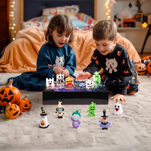 Halloween Advent Calendar 2024,Halloween CountDown Advent Calendar with 24 Classic Collectible Figures,Halloween Count down Calendar,Halloween Horror Figures Collectible Gift Kids Teen Adults