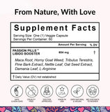 Flower Power 'Passion Pills' Potent Libido Booster for Women | Comprehensive Women's Libido Enhancer | Dynamic Energy Booster for Women - 60 ct Vegan