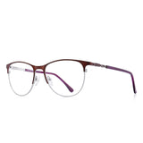 OLIEYE Cat Eye Reading Glasses For Women Retro Design Reader Computer Glasses with Spring Hinges (Purple-51, 1.75 x)