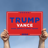 Trump Vance Yard Sign, 18" x 12" Double-Sided Trump Vance 2024 Yard Sign With Stake, MAGA Trump Yard Sign, Show Your Support, Decorate Your Lawn With Trump Vance Campaign Yard Sign 2024