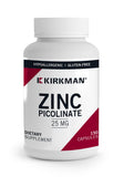 Kirkman – Zinc Picolinate 25 mg - Hypoallergenic – 150 Vegetarian Capsules – Gluten Free – Casein Free – Minerals