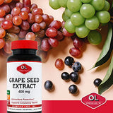 Olympian Labs Grape Seed Extract 400mg Vegan Capsules | Supports Heart & Immune Health, Antioxidant and Anti-Inflammatory - 100 Count
