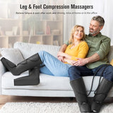 FIT KING Leg Air Massager for Circulation and Relaxation Foot and Calf Massage with Handheld Controller 3 Intensities 2 Modes (with 2 Extensions)- FSA HSA Eligible