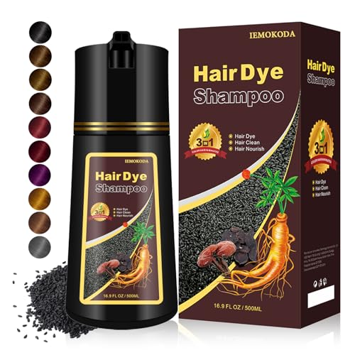 Dark Wine Red Hair Dye Shampoo 3 in 1, Hair Color Shampoo Burgundy for Men & Women Hair Colors in Minutes, Long-Lasting Hair Dye Shampoo Hair Color Shampoo for Men Women (Dark wine red)
