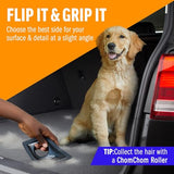 Chom Chom Detailer- Scraper for Pet Hair Remover and Lint - Great for CAR - Cat and Dog Hair Remover for Couch, Furniture, Carpet, Clothing and Bedding - Travel Multi-Surface Fur Removal Tool