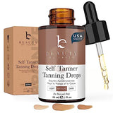 Self Tanning Drops - USA Made with Natural & Organic Ingredients, Medium Face Tanning Drops to Add to Lotion, Moisturizing Bronzing Drops for Face & Body, Toxin Free Face Tanner for Fake Tan