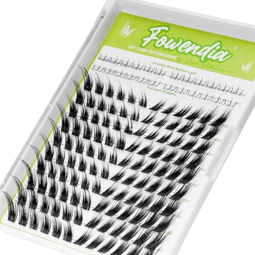 Fox Lash Clusters Cat Eye Lashes D Curl 8-18mm DIY Lash Extension 0.3mm Wispy Individual Cluster Eyelash Extensions, Fairy Fox-1