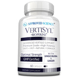 Approved Science VertiSyl - Ginkgo Biloba, Ginger, Vitamin D3, BioPerine - 60 Capsules - 1 Month Supply