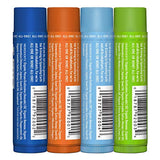 Dr. Bronner's - Organic Lip Balm Variety Peppermint, Orange Ginger, Naked, Lemon Lime) - Made with Organic Beeswax and Avocado Oil, For Dry Lips, Hands, Chin or Cheeks, 0.15 Ounce (Pack of 4)