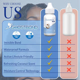 GHOSTBOND XL Hair Replacement Adhesive - 1.3oz - Invisible Bonding Wig Glue: Extra Moisture Control - Water & Oil-Resistant, Light Hold for Poly and Lace Hairpiece, Wig, Toupee Systems, (Coconut)