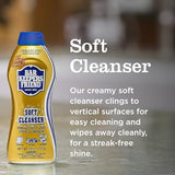 Black Swan Distributors - Bar Keeper's Friend Soft Cleanser (26 oz) & Non-Abrasive, Washable Microfiber Cleaning Cloth (15x15 in) - Home Cleaning Supplies Kit