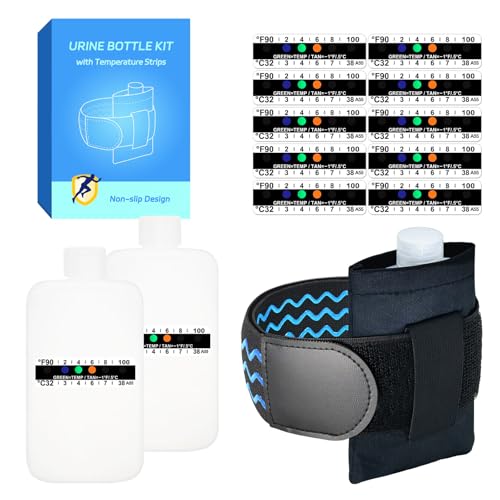Urine Test Complete Kit – 3.5 oz Translucent Bottle with Temperature Strip, Leg Strap, and Thermal Sample Bag