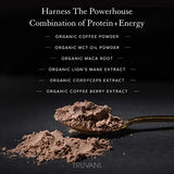 Truvani Protein + Energy Drink Mix with Caffeine & Adaptogens | USDA Certified Organic, Vegan, Non-GMO, & Gluten Free | Vanilla Latte (20 Servings)