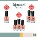 Duri Rejuvacote 2 Nail Growth System Sensitive Formula - Nail Hardener and Strengthener for Brittle, Breaking, Splitting Nail Repair - 0.45 Fl Oz (Pack of 3)