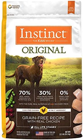 Instinct Original Dry Dog Food, Raw Coated Kibble, High Protein, Grain Free Recipe- Chicken, 22.5 lb. Bag
