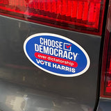 Choose Democracy Over Dictatorship Magnet for Fridge, Car, and Truck | Anti Trump | Better Than a Sticker | US-Based Family Business (1)