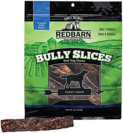 Redbarn Bully Slices for Dogs, Highly Palatable, Long-Lasting Natural Dental Treats with Functional Ingredients, 9 oz. (Pack of 2) - Original Bully