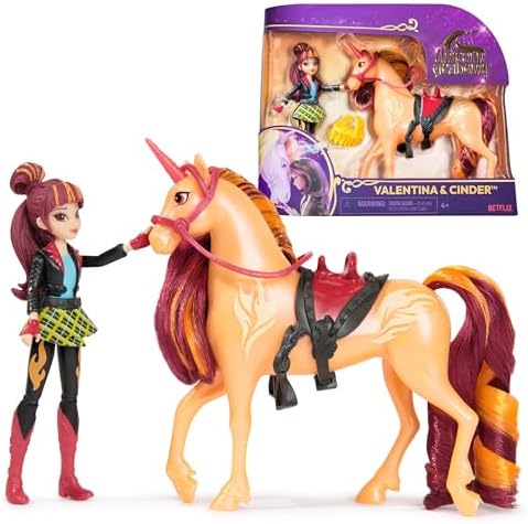 Unicorn Academy, Valentina & Cinder with 2 Accessories & Hair Tool, Dolls & Unicorn Toys for Girls Ages 4 and up