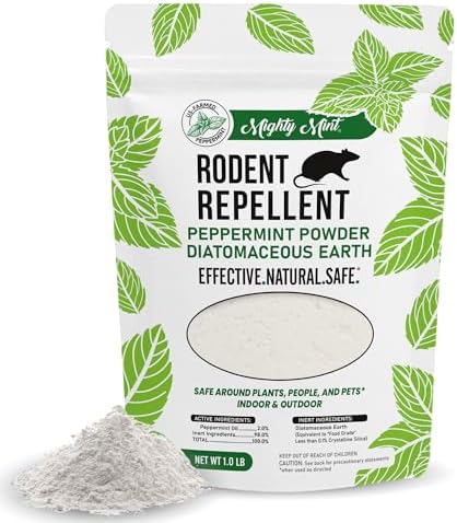 Mighty Mint Rodent Repellent, Diatomaceous Earth Peppermint Pest Powder, 1 lb