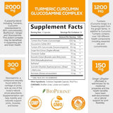 Turmeric & Ginger Supplement with Bioperine - 2000mg - 240 Vegan Capsules