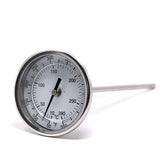 PIC Gauges B3B9-RR SS Case Bimetal Thermometer, 316 SS Stem, Back Angle Connection, 3" Dial, 9" Stem Length, 50/550° F & 10/288° C Temperature Range