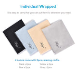 Mcyye 8 PCS Microfiber Cleaning Cloth for Glasses (6"x7"), Premium Eyeglass Cleaning Cloth, Lens Wipes Cloth for Electronics, Glasses, TV Screen, Cell Phone and Laptop, Cleaning the Screens Works Well