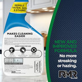 RMR - 2-in-1 Glass and Surface Cleaner Plus Repellent, Streak-Free Multi-Surface Treatment, Cleans & Repels Water Spots, Soil, & Stains, 32-Fluid Ounce Spray Bottle