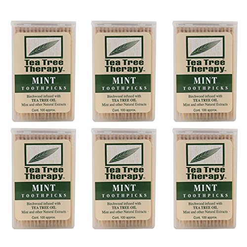 Tea Tree Therapy - Tea Tree & Menthol Toothpicks 100-count (pack of 6)