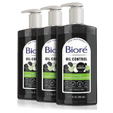 Bioré Charcoal Face Wash with Deep Pore Cleansing, for Dirt and Makeup Removal From Oily Skin, 6.77 Ounce, 3-pack