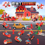 Maylai Christmas Advent Calendar 2024, Kids 24 Days Countdown Different Construction Vehicles Fire Truck Building Blocks，12 In 1 Building Blocks Toys Advent Calendar for Boys Girls Toddlers Teen