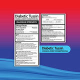 DIABETIC TUSSIN DM Maximum Strength Cough Medicine with Chest Congestion Relief - 8 Fl oz - Liquid Cough Syrup, Safe for Diabetics, Berry Flavored