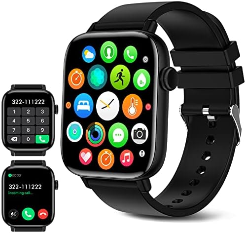 Smart Watch for Android iPhone, 1.9" Fitness Tracker with (Answer/Make Calls) IP 67 Waterproof Sport Digital Watches, Blood Pressure Heart Rate Monitor Step Counter Sleep Tracker