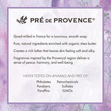 Pre de Provence Artisanal Soap Bar, Enriched with Organic Shea Butter, Natural French Skincare, Quad Milled for Rich Smooth Lather, Rose Petal, 8.8 Ounce