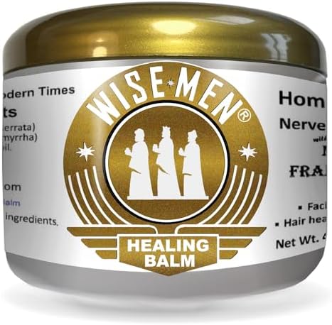 Wise Men Healing Balm with Myrrh and Frankincense Essential Oils for Neuropathy, Sciatica and Nerve Pain Massage and Skin Moisturizing