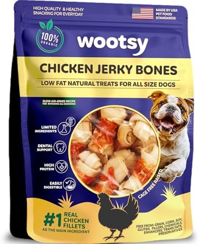 Chicken Wrapped Knotted Rawhide Bones - Dental Health Support, Long-Lasting, Grain Free Canine Treats - Low-Calorie & High-Protein Real Chicken Dog Chews, 24 oz