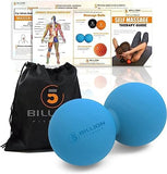 5BILLION Peanut Massage Ball - Double Lacrosse Massage Ball & Mobility Ball for Physical Therapy, Deep Tissue Massage Tool for Myofascial Release,Light Blue