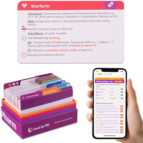 Pharmacology Flash Cards – No Fluff – Nursing School Essentials for Students – 2025 NCLEX ATI HESI Review LPN RN Flash Cards (223 Cards)