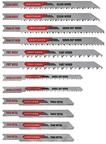 CRAFTSMAN Jigsaw Blades, U-Shank Set, 12-Piece (CMAJ2SET12)