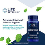 Life Extension Advanced Olive Leaf Vascular Support Promotes Cardiovascular & Circulatory Health – Gluten-Free, Non-GMO, Vegetarian – 60 Vegetarian Capsules