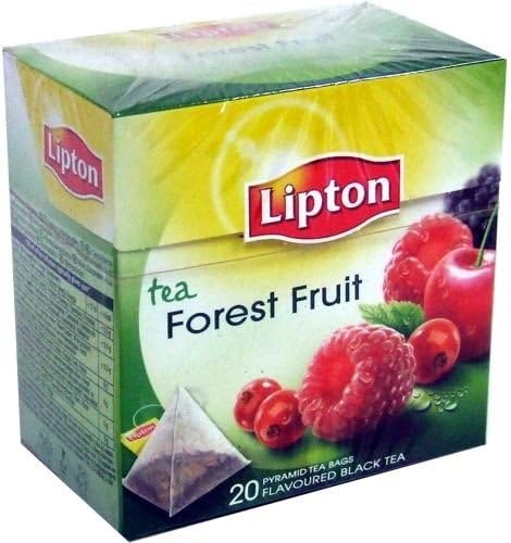 [Pack of 6] Lipton Black Tea - Forest Fruit - Premium Pyramid Tea Bags (20 Count Box)