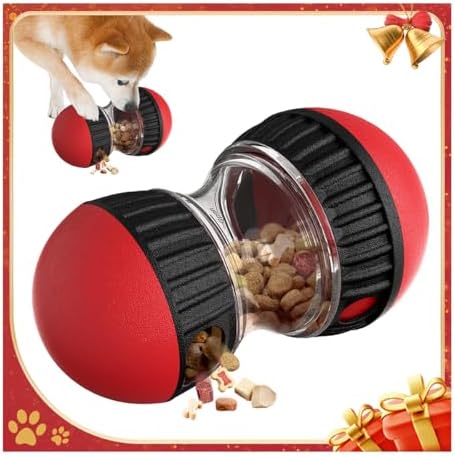 Dog Puzzle Toys, Rolling Treat Dispensing Dog Toys for Brain Stimulation, Dog Treat Ball & Dog Slow Feeder, Dog Enrichment Toys to Keep Them Busy