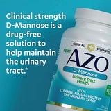 AZO D Mannose Urinary Tract Health, Cleanse, Flush & Protect The Urinary Tract, No.1 Pharmacist Recommended Brand, Clinical Strength, Non-GMO, 120 Count