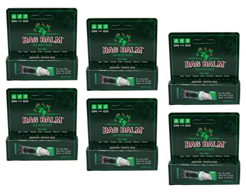 Bag Balm Original On-the-Go Lip Balm Tubes for Chapped Lips, Dry Hands, Skin Irritations and More - 0.33oz, 6 Pack