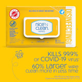 NICE 'N CLEAN Disinfecting Surface Wipes 304ct | Cleans & Disinfects Home & Kitchen Surfaces | Fresh & Lemon Scent