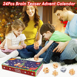 Brain Teaser Puzzle Advent Calendar 2023 for Kids, 24 Days of Christmas Countdown Calendar Gift with 3D Metal Wire and Plastic Puzzle Toys Decoration Holiday Party Favors for Adults Teens Boys Girls